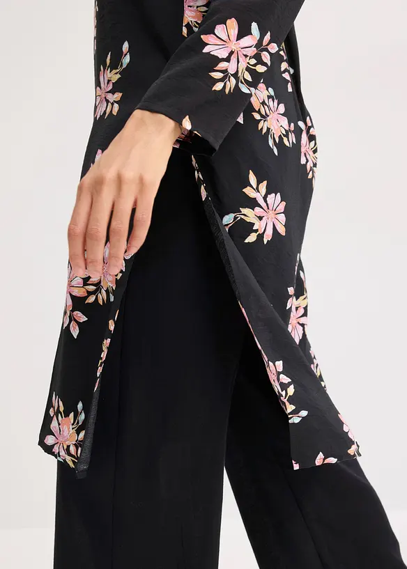 L&aring;ng blus i mjuk viskosmix, bonprix
