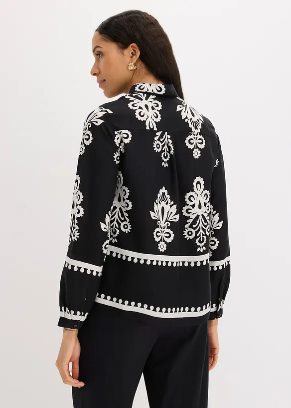 Blus av viskos med mjukt fall, bonprix
