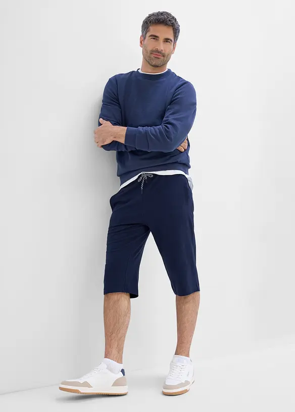 Jerseyshorts i l&aring;ng modell med ekologisk bomull (2-pack), bonprix