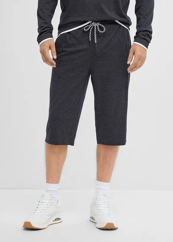 Jerseyshorts i l&aring;ng modell med ekologisk bomull (2-pack), bonprix
