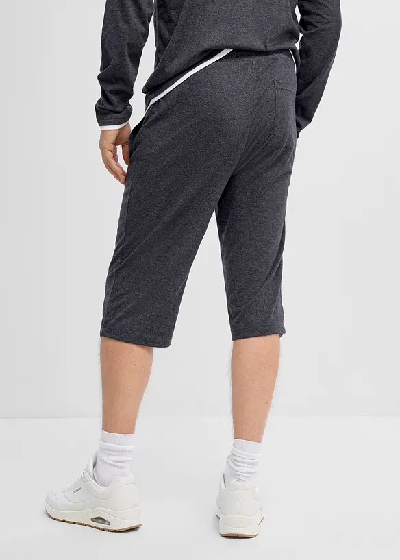Jerseyshorts i l&aring;ng modell med ekologisk bomull (2-pack), bonprix