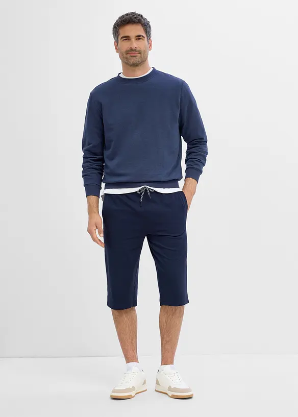 Jerseyshorts i l&aring;ng modell med ekologisk bomull (2-pack), bonprix