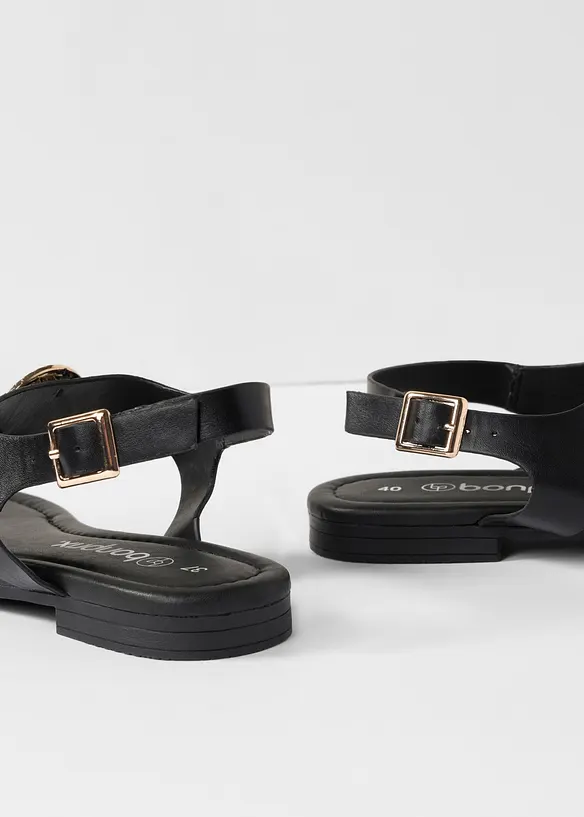 Flip flop-sandal med metallic-detaljer, bonprix