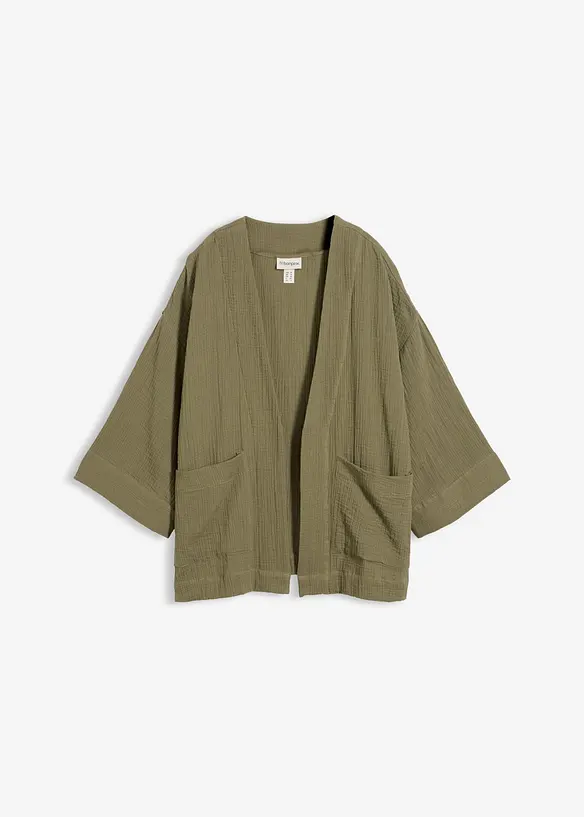 Kimono i luftig bomullsmuslin, bonprix