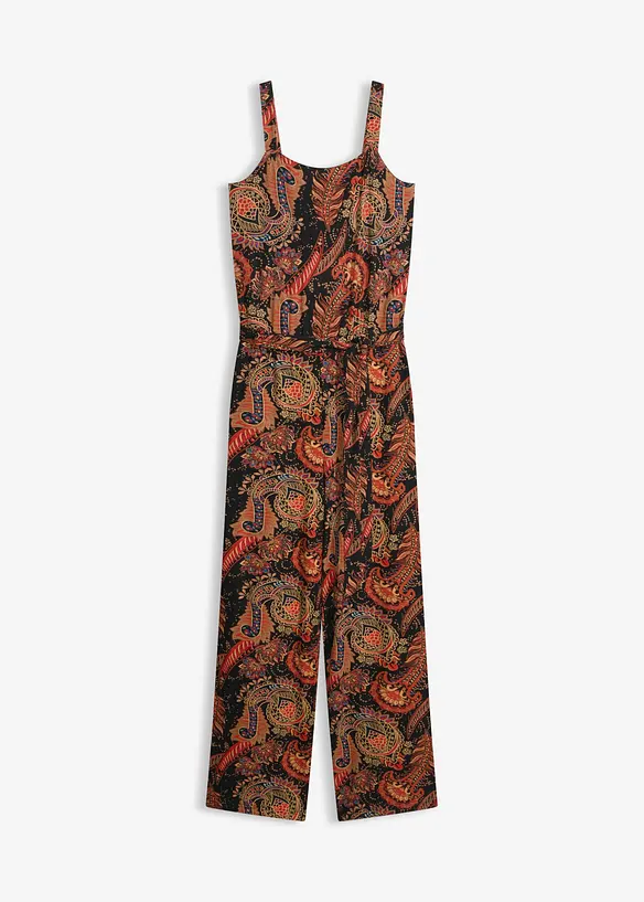 M&ouml;nstrad jumpsuit i jersey av mjuk viskosmix, bonprix