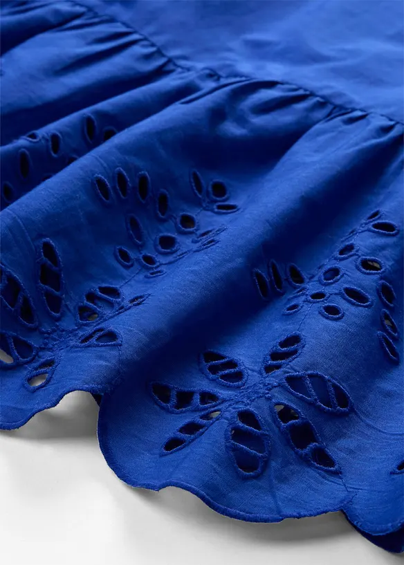 Bluslinne med slits och h&aring;lbroderi, bonprix
