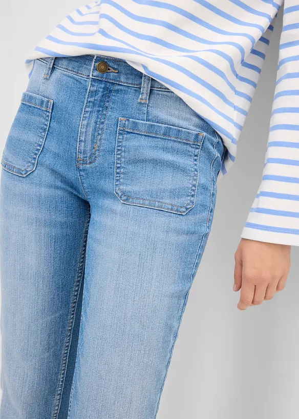 Slim Fit Jeans, High Waist, cropped, bonprix