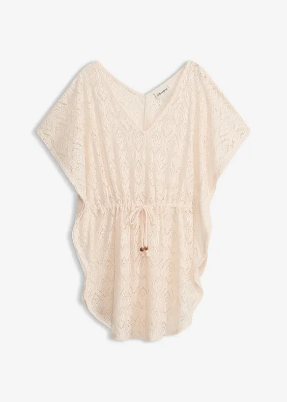 Transparent strandtunika av spets, bonprix