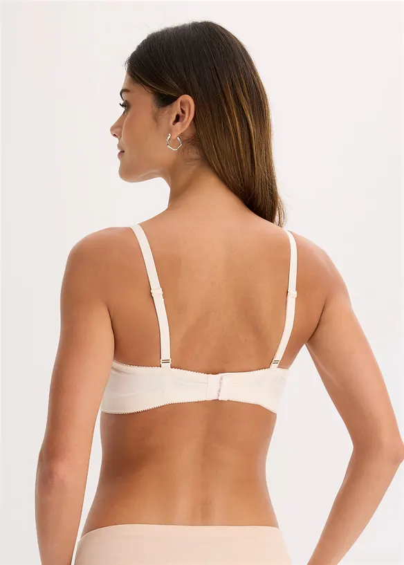 Amningsbeh&aring; utan bygel, med spets (2-pack), bonprix
