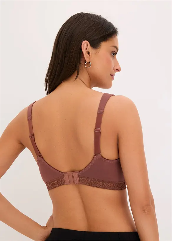 Amningsbeh&aring; utan bygel, med ekologisk bomull (2-pack), bonprix
