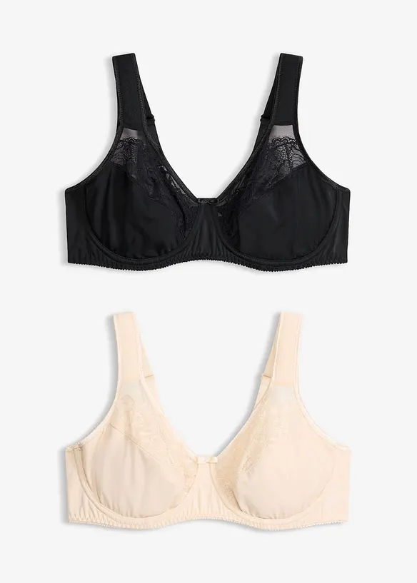 Minimizer-BH med vadderade axelband (2-pack), bonprix