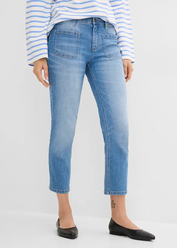 Slim Fit Jeans, High Waist, cropped, bonprix