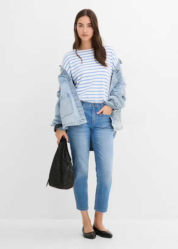 Slim Fit Jeans, High Waist, cropped, bonprix