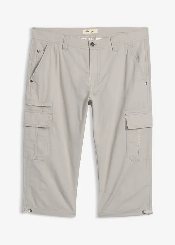 L&aring;nga cargoshorts av ren bomull, normal passform, bonprix