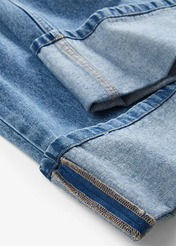 Wide Leg Jeans Mid Wais, Cropped, bonprix