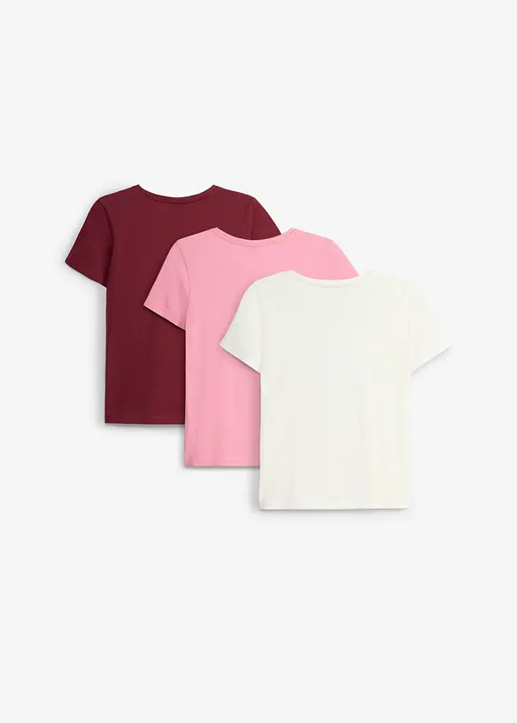 T-shirt i ekologisk bomull (3-pack), bonprix