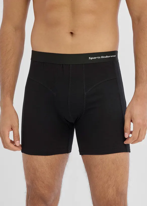 Medell&aring;nga boxershorts i tajt modell med ekologisk bomull (3-pack), bonprix