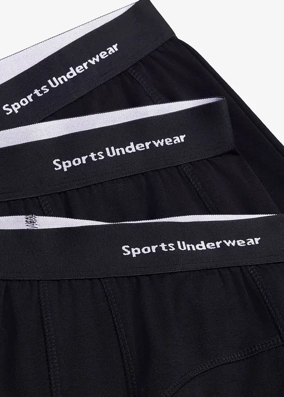 Medell&aring;nga boxershorts i tajt modell med ekologisk bomull (3-pack), bonprix