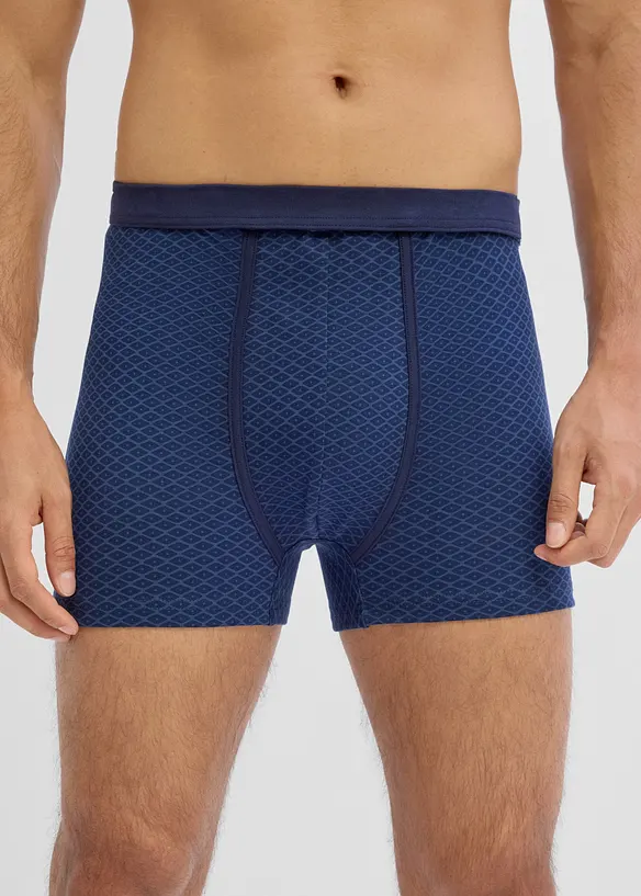 Boxerkalsong, tajt, medell&aring;ng, h&ouml;g midja, med mjuk bomull (3-pack), bonprix