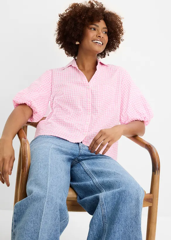Blus i bomull, bonprix