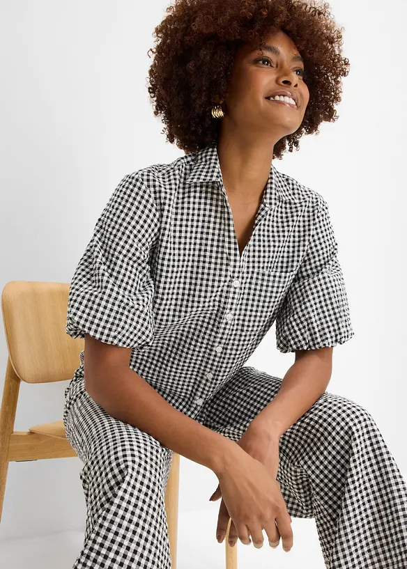 Blus i bomull, bonprix