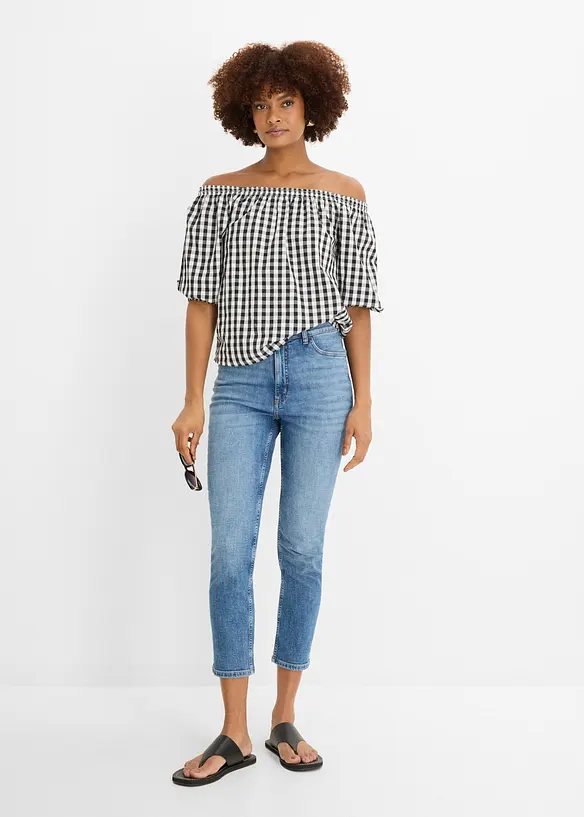 Slim Fit Jeans, High Waist, cropped, bonprix