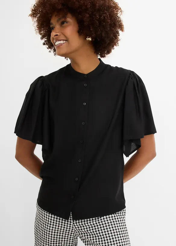 Blus av mjuk viskos, bonprix