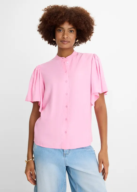 Blus av mjuk viskos, bonprix