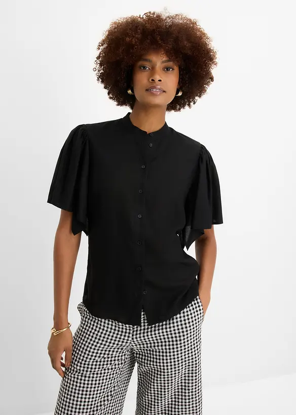 Blus av mjuk viskos, bonprix