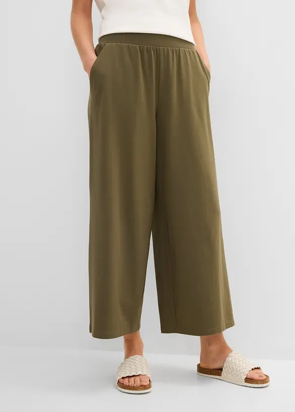 7/8-byxa av ekologisk bomull med stretch, bonprix