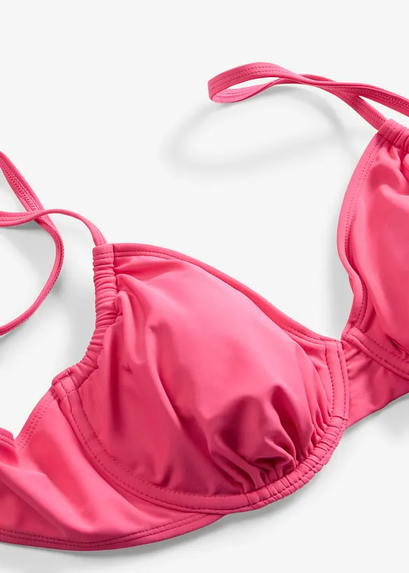 Bikini&ouml;verdel med bygel och rynk i sidan, bonprix