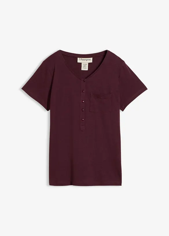 T-shirt med knappsl&aring;, bonprix
