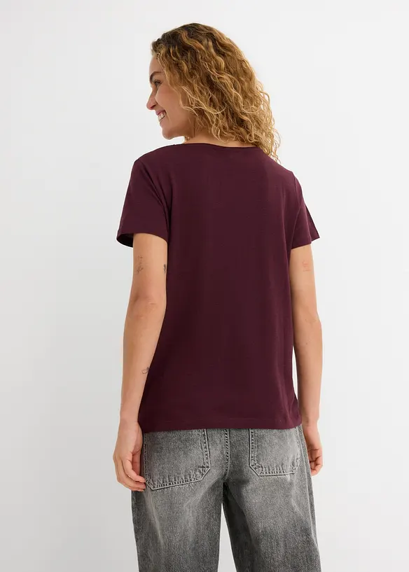 T-shirt med knappsl&aring;, bonprix