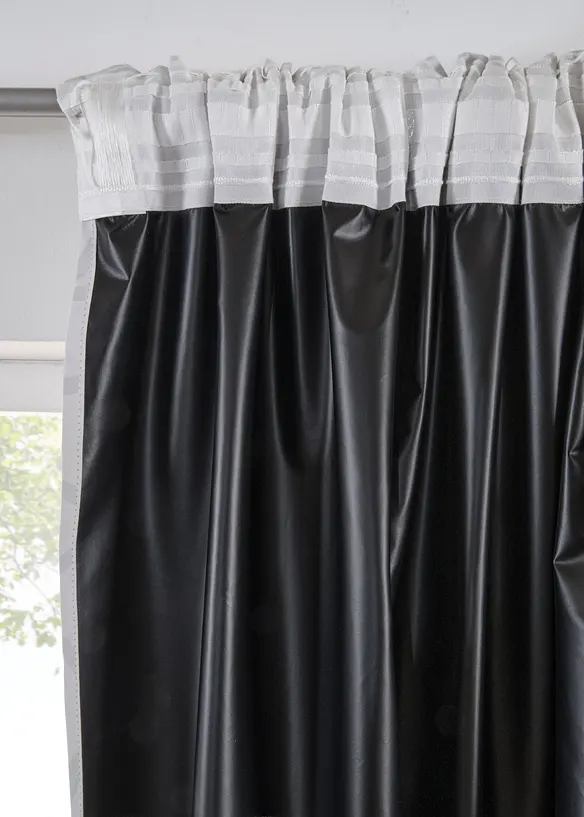 M&ouml;rkl&auml;ggande gardinl&auml;ngd med svart baksida, finns &auml;ven i extra l&aring;ng modell (1-pack), bonprix