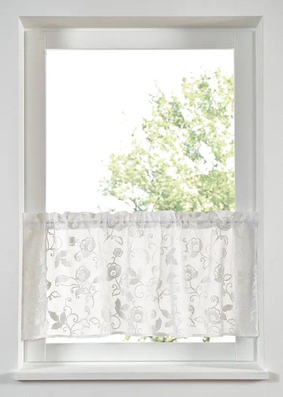 Caf&eacute;gardin med broderi, bonprix