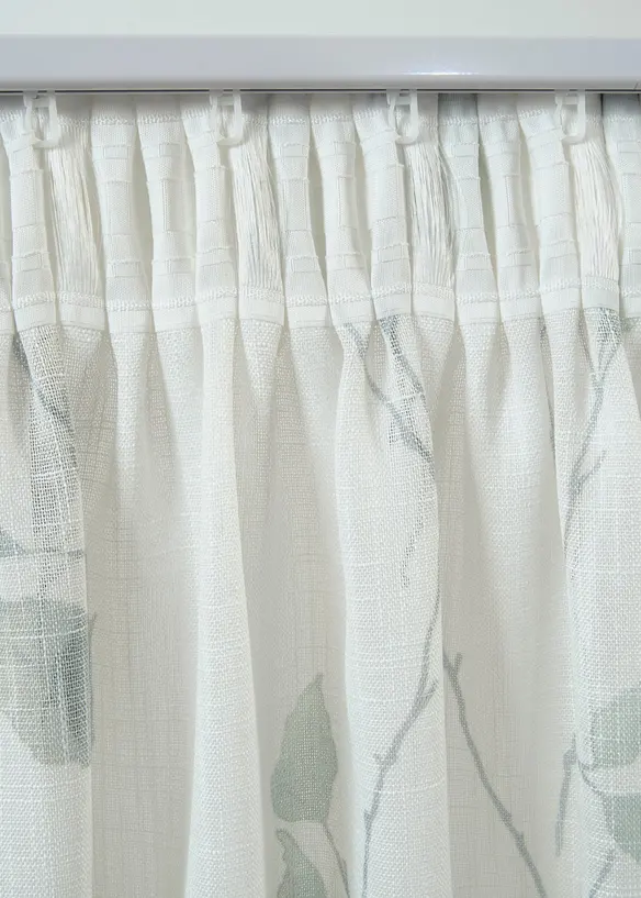 Gardinl&auml;ngd med grenm&ouml;nster och &aring;tervunnen polyester (1-pack), bonprix