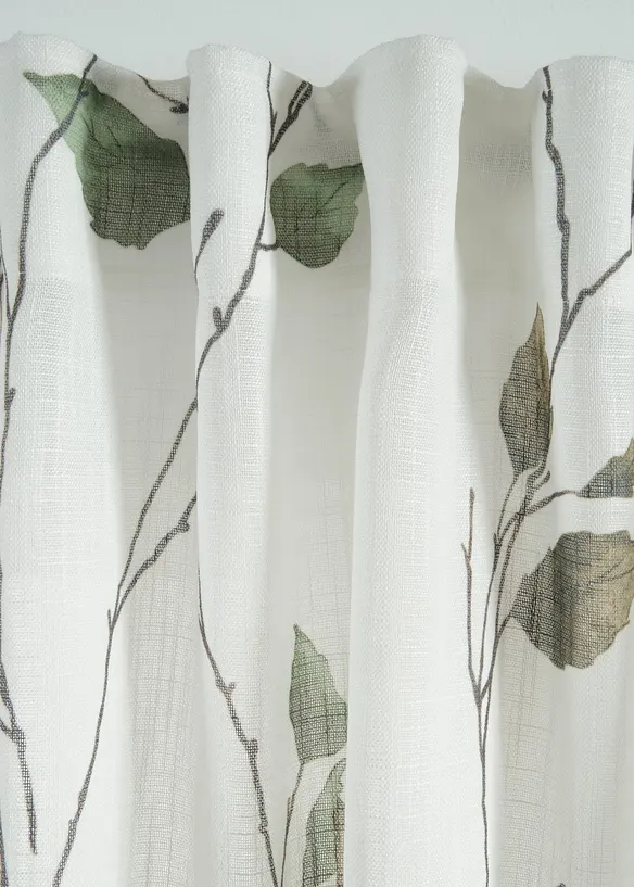 Gardinl&auml;ngd med grenm&ouml;nster och &aring;tervunnen polyester (1-pack), bonprix