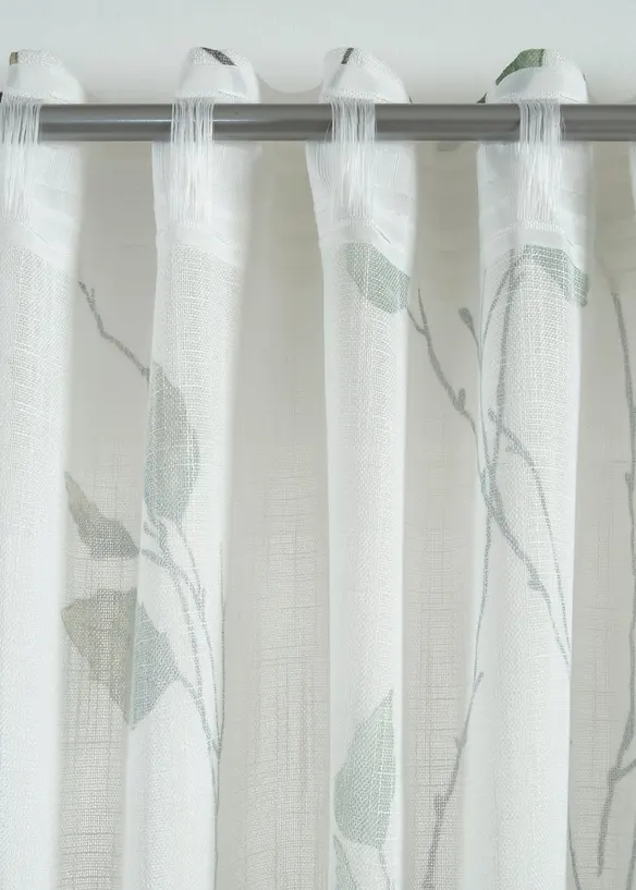 Gardinl&auml;ngd med grenm&ouml;nster och &aring;tervunnen polyester (1-pack), bonprix