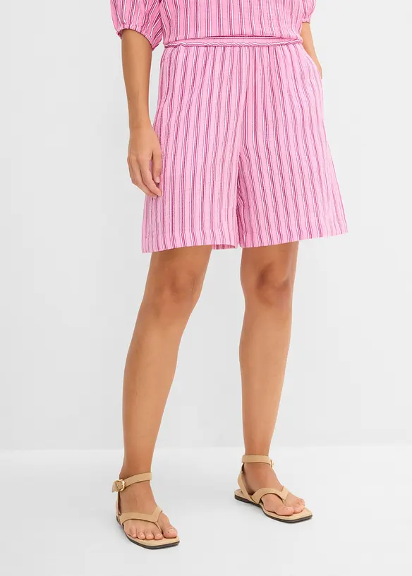 Dra p&aring;-shorts av mjuk muslin, bonprix