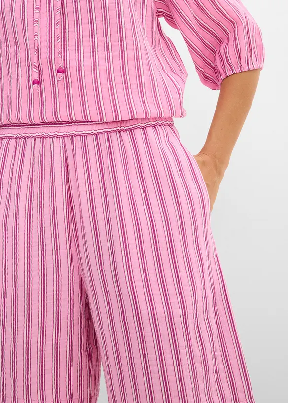 Dra p&aring;-shorts av mjuk muslin, bonprix