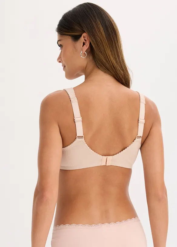 BH utan bygel med ekologisk bomull (2-pack), bonprix