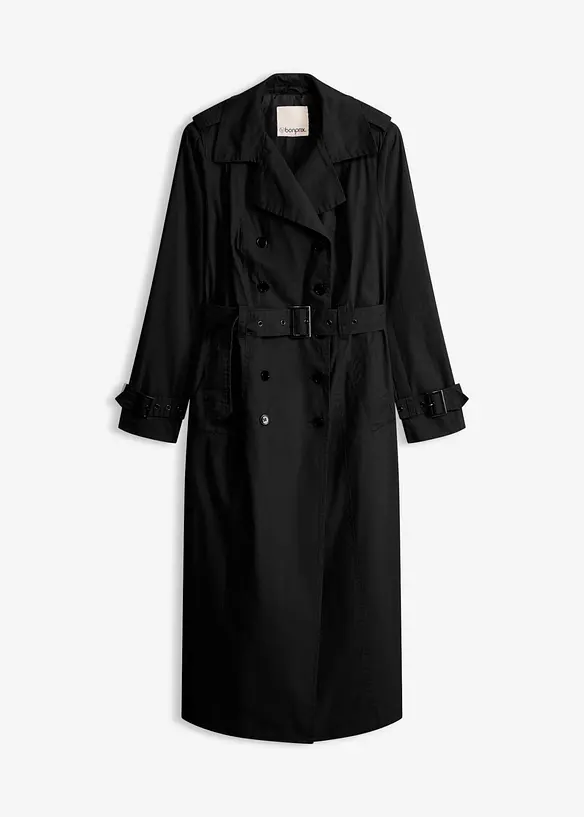 L&aring;ng trenchcoat med midjeb&auml;lte, bonprix