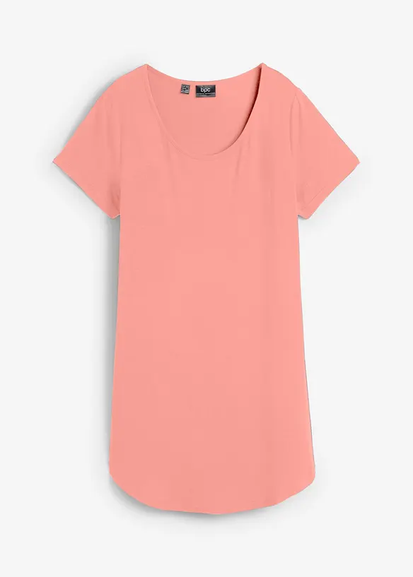 Kort&auml;rmad l&aring;ng topp i mjuk viskos, bonprix