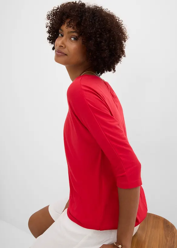 Oversizetopp i materialmix, bonprix