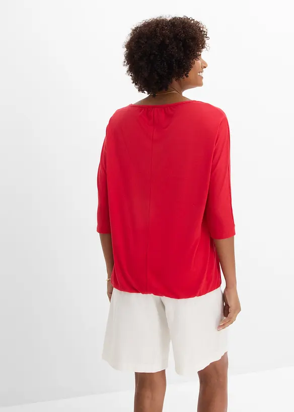 Oversizetopp i materialmix, bonprix