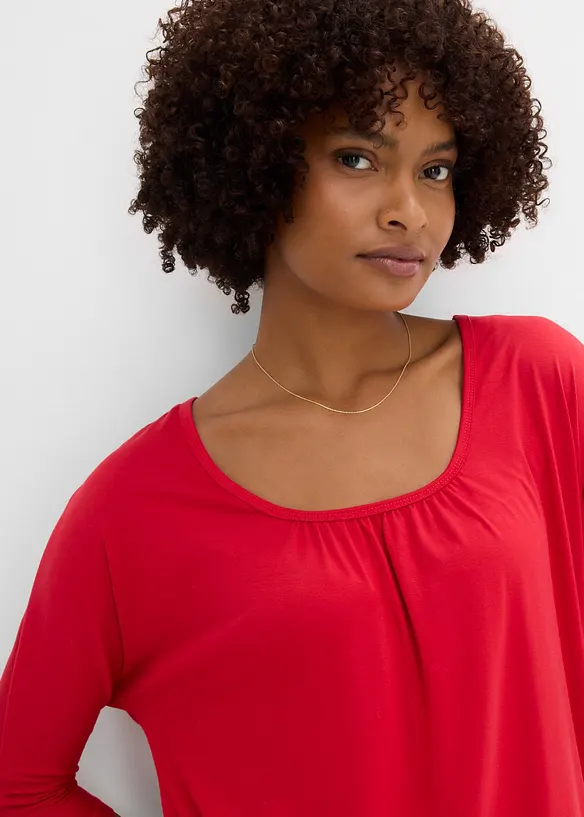 Oversizetopp i materialmix, bonprix