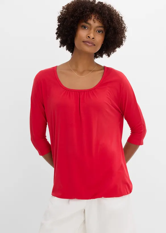Oversizetopp i materialmix, bonprix