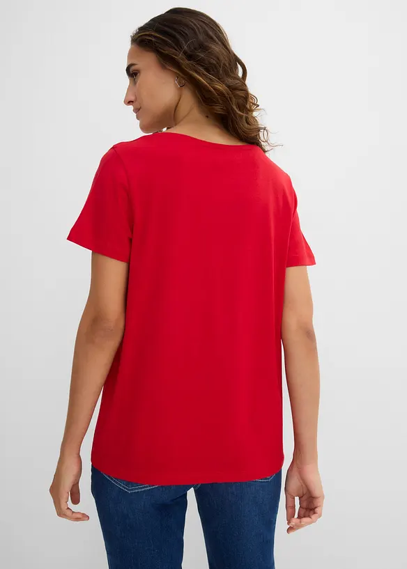 T-shirt med knappsl&aring;, bonprix