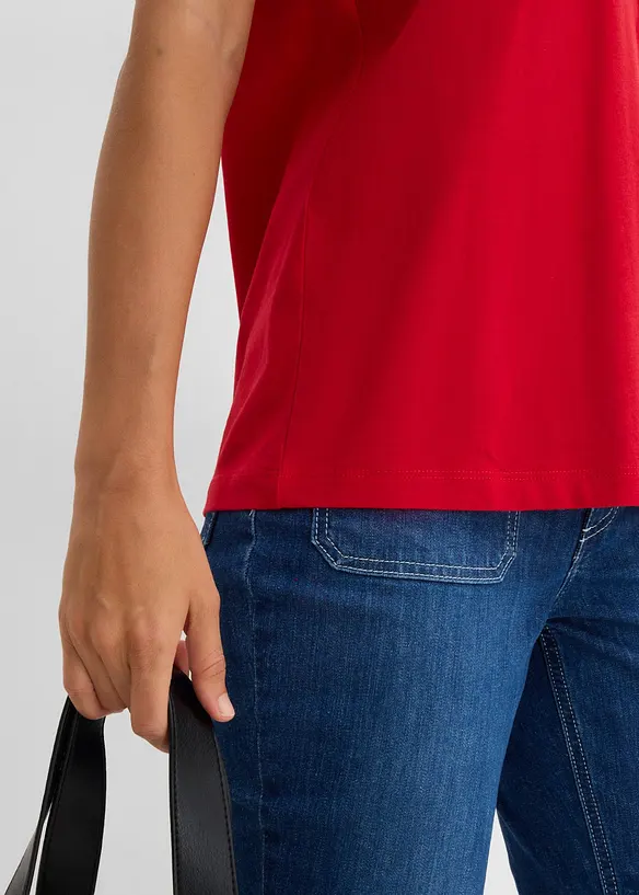 T-shirt med knappsl&aring;, bonprix