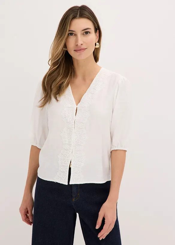 Blus i viskosmix, bonprix